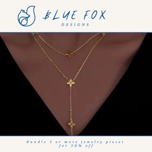 *NEW* 18K Gold Plated Stainless Steel Layered Flower Inspired Necklace